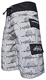 Tormenter Mens Billfish Bone Boardshorts 34 Gray
