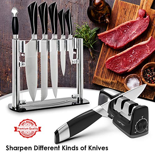 Adjustable Angle Manual Knife Sharpener, LOFTer Upgraded Professional 2