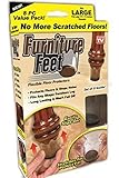ONTEL PRODUCTS FFL-MC12/4 Furniture Feet, Large