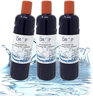 ICE DROP Premium New Water Filter, compatible with W10413645A, Pur Filter 2, EDR2RXD1, Kenmore 469903, 3-Pack
