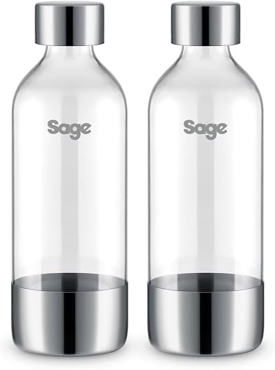 Sage The InFizz Bottles 1L 2 Pack Brushed Stainless Steel