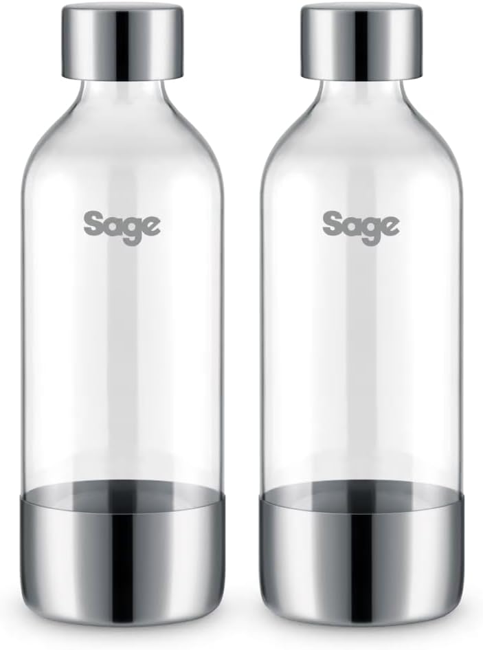 Sage The InFizz Bottles 1L 2 Pack Brushed Stainless Steel