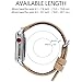 Fullmosa 7 Colors Compatible Watch Band, Calf Leather Compatible Watch Strap Replacement Strap with Stainless Steel Clasp, Khaki 38mm