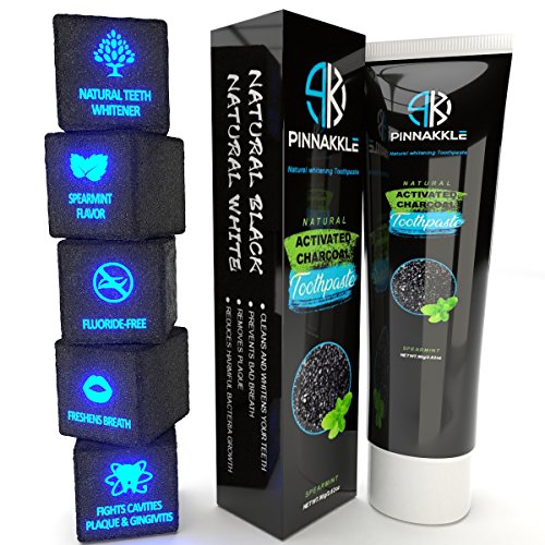Activated Charcoal Teeth Whitening Toothpaste | Eliminates Bad Breath | Better Than Charcoal Powder, Strips, Kits, & Gel - Thumbnail 2