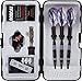 Viper Bobcat Adjustable Weight Soft Tip Darts with Storage/Travel Case: Black Coated Brass, Purple Rings, 16-19 Grams