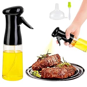 Oliesproeier voor koken, 210 ml Olijfolie Spuit Food Grade Draagbare Herbruikbare Olie Vinegar Spritzer Spuitflessen…