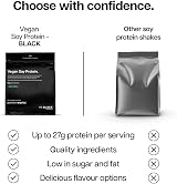 Protein Works Vegan Soy Protein BLACK Vanilla Crème 1kg 27g Protein view 6