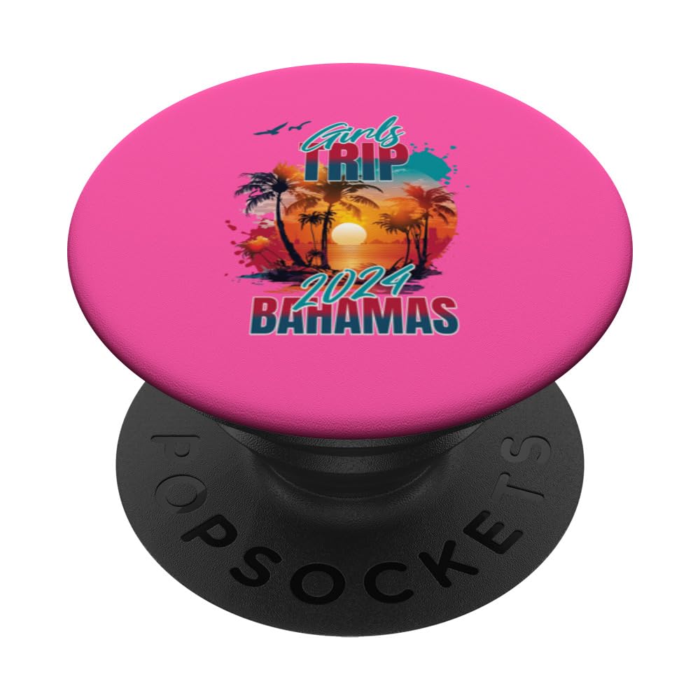 Bahamas 2024 Girls Trip Island Tee PopSockets Swappable PopGrip
