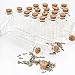 CUCUMI 72pcs 20ml Mini Glass Bottles with Cork Stoppers Wish Bottles Information Bottles Glass Jars Bottles with 100pcs Eye Screws for DIY Creation Wedding Party Birthday Party Favors