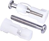Rowwait 2pcs Toilet Seat Top Fix Screws Stainless Steel Nylon Nuts White view 3