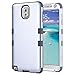 ULAK Galaxy Note 3 Case, Note 3 Case Knox Armor 3 in 1 PC+Silicone Hybrid Dust Scratch Resistance Anti-Slip Cover for Samsung Galaxy Note 3,Note III,N9000,N9005-Silver/Gray