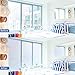 Privacy Window Film Static Cling Film Frosted Glass Film Anti UV Window Cling No Glue Window Frosting Film Decorative Opaque Glass Window Sticker for Home Privacy, Bathroom Privacy, 17.5 x 78.7 inches