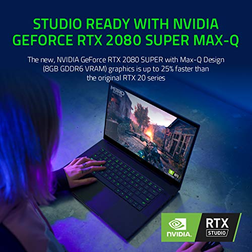 Razer Blade 15 Advanced Gaming Laptop 2020: Intel Core i7-10875H 8-Core, NVIDIA GeForce RTX 2080 SUPER Max-Q, 15.6” 4K… - Image 4