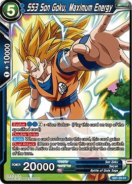 Dragon Ball Super TCG - SS3 Son Goku, Maximum Energy - Series 1 Starter The Awakening - (Series 1 Starter: The Awakening) - SD1-03