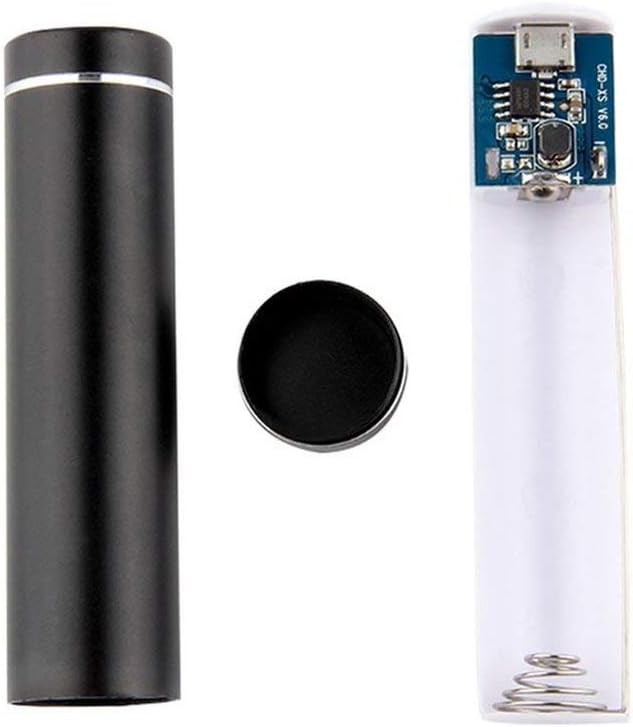 Portable Fashion Multicolor Hard Universal USB 5V 1A Mobile Power Bank Charger Pack 18650 Battery Case Box External Kit Case/Black