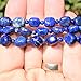 Zenergy Gems Charged Custom (2-Bead) Natural Premium Lapis Lazuli Stretchy Bracelet + Selenite Charging Crystal Included