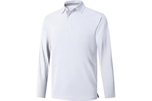 M MAELREG Mens Golf Shirt Short and Long Sleeve Moisture Wicking Dry Fit Performance Solid Casual Pique Golf Polo Shirts for Men