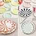 Disposable Party Paper Plates Stripe Dessert Plates 7-Inch for a Tea Party, Picnic or Birthday, Pack of 24 (7 in, Red)