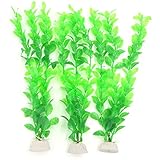 uxcell 3-Piece Fish Tank Artificial Plants, 10.6-Inch, Green