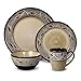 Gourmet Basics Alexandria 32 Piece Dinnerware Set, Brown