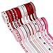VATIN 20 Rolls 100 Yards Valentine's Day Ribbons Trims Printed Grosgrain Ribbons Polyester Satin Ribbon 3/8