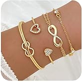 BOOZIQ Chunky Gold Bracelet for Women Layer Stackable Bracelet Sets Open Adjustable Bangle Bracelets Geometry Cuff Bracelets Set Boho Jewelry Sets for Women