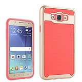 For Galaxy J7(2015) , TOOPOOT Hard Bumper Hybrid Soft Rubber Case For Samsung Galaxy J7(2015) (orange)