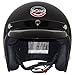 Core Vintage Open Face Helmet (Flat Black, Large)