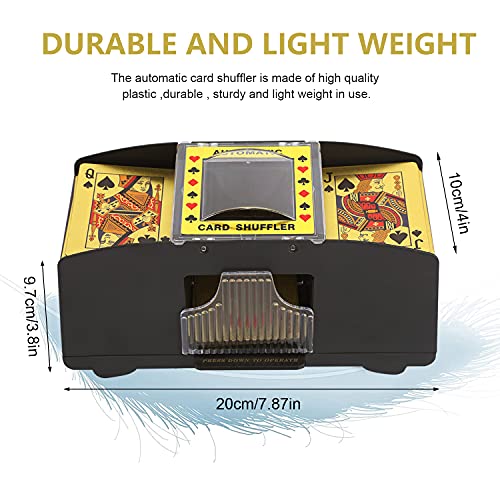 Talent Star Automatic Card Shuffler 2 Deck Card, 2 Deck USB/Battery Operated Electric Card