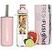Fresh Fusions Fruit Infuser Water Bottle 25 oz - With Insulated Sleeve + Healthy Recipe Ebook - Includes 25 Infused Water Recipes (Rose Quartz)