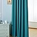 Turquoize Teal Curtains Thermal Insulated Blackout Curtains for Bedroom 63 Inch Length Grommet Top Curtains 2 Panels Set Room Darkening Curtains Drapes for Living Room, 52 x 63 Inches, Teal