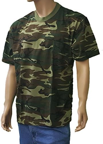 Sovereign Manufacturing Co Men's Big Camo S/S Pocket T-Shirt 6XB Woodland