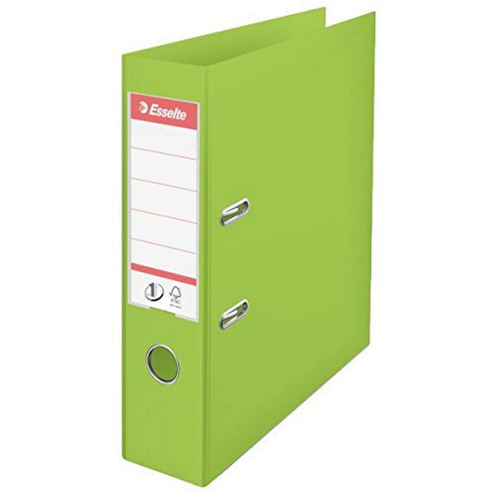 Esselte A4 Lever Arch File, Green, 72mm Spine, Plastic, Vivida Range, 624069
