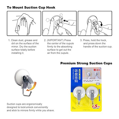 Beard Grooming Kit (9pcs) - Shaving Bib w/Strong Suction Cups, Beard Trimming Shaping Tool, Beard/Mustache Scissors, Sandalwood Beard Comb - Hair Cape/Catcher/Apron for Sink (Blue) - Thumbnail 5