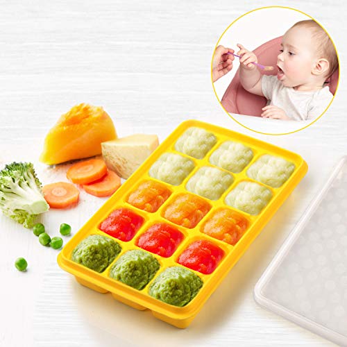 Kurtzy 4Stk Eiswürfelbehälter mit Deckel Transparent - Flexible Eiswürfelform Silikon, Eiswürfelbox für 60 Eiswürfel… – Bild 5