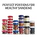 BlenderBottle GoStak Twist n' Lock Storage Jars, 40cc 4-Pak, Aqua