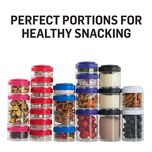 BlenderBottle GoStak Food Storage Containers for Protein Powder
