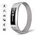 TOMALL Replacement Bands Compatible for Fitbit Alta HR and Fitbit Alta, Adjustable Replacement Accessories with Lock for Fitbit Alta/Alta HR (Silver)