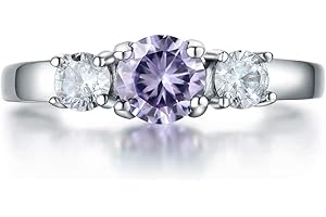 AILAAILA Birthstone Rings Size 1-10 Cubic Zirconia Stainless Steel Birthday Mother's Ring Daughter Gifts Jewelry for Girls Women