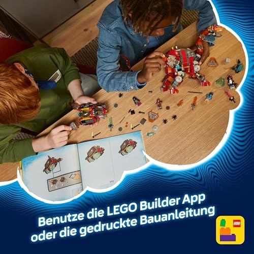 DREAMZzz 2in1 Dino-Düsenflieger - Dinosaurier Spielzeug verwandelbar in Stegosaurus - inkl. 4 Minifiguren und 2 sammelbaren Schatz-Kreaturen - Geschenk für Jungen ab 9 Jahren - 71514