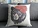 Decorbox Cotton Linen Square Throw Pillow Case Decorative Cushion Cover Pillowcase for Sofa Animal Black Bear Wear Hat 18 