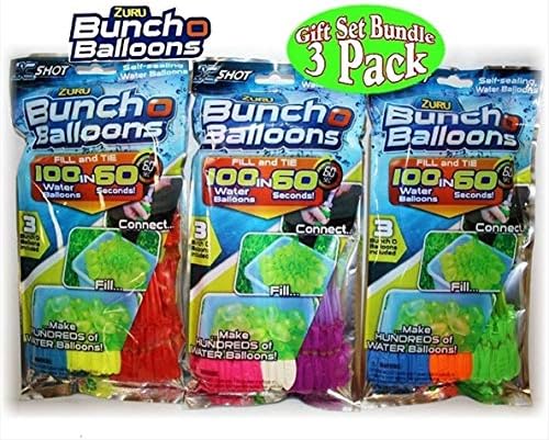 JATEN for Zuru Bunch O Balloons Instant 100 Self-Sealing Water Balloons Complete Gift Set