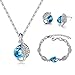 Mondaynoon Swarovski Elements Lovesick Leaf Jewelry Set