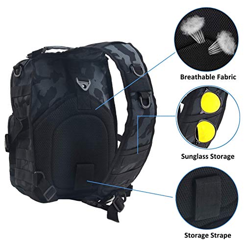 hopopower Tactical Sling Bag Backpack for Men, Military Sport Bag Pack