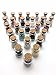Hengshang 28Mini Gemstone Bottles Tumbled Stones Crystal Chips Healing Gem Crystal Reiki Wicca Stones Set