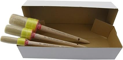 malerartikel.com 3 tlg. Universal-Ringpinsel-Set in den Größen 2, 6 und