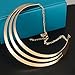 Swhitee Luxury 3 Layers Semicircle Golden Chain Statement Necklace