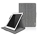 iPad Air 2 Case - roocase Orb 360 Folio Leather Cover with Sleep/Wake Feature for Apple iPad Air 2 (2014) Tablet with Stand Support Landscape, Portrait & Typing View - Canvas Gray