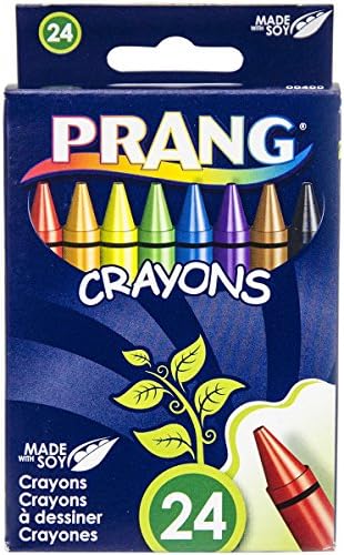 Wholesale CASE of 25 - Dixon Prang 24 Count Wax Crayons-Wax Crayons in Hang Tab Box, 24 Ct., Assorted