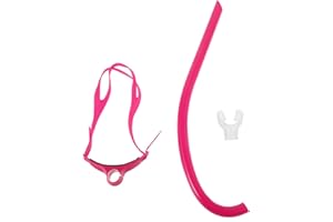 Kichvoe Front Snorkel for Lap Swimming Adults, Pink Swimming Snorkel Gear Comfortable Mouthpiece, Snorkeling